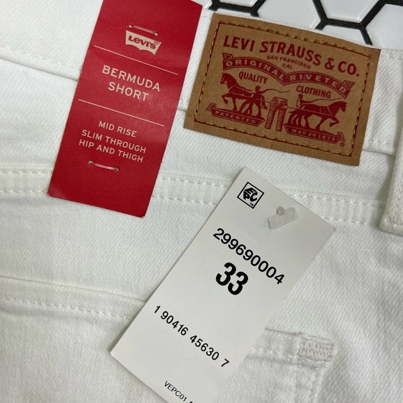 NWT Levi’s mid rise Bermuda shorts size 16 - Picture 7 of 10